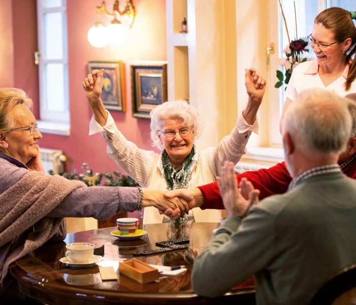 Bewoners van een verpleeghuis