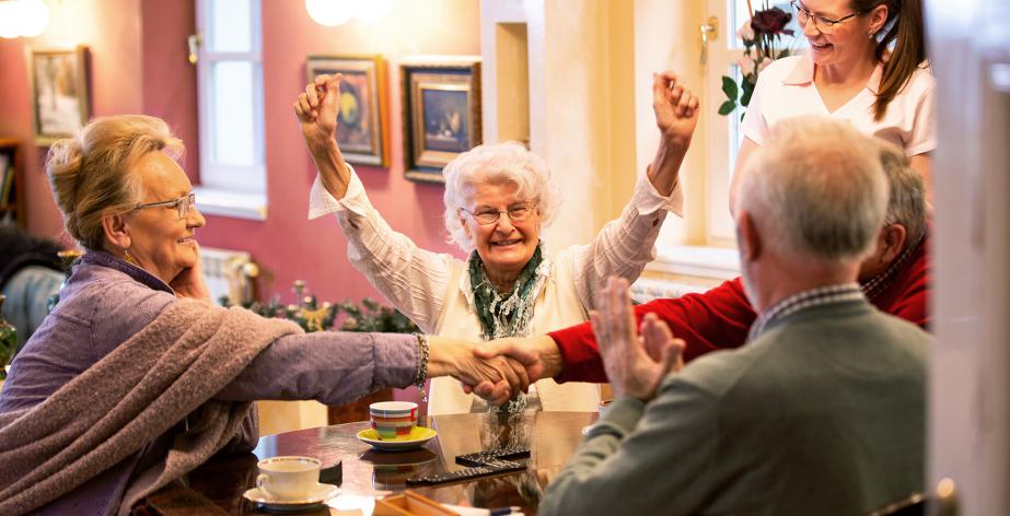 Bewoners van een verpleeghuis